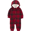 Carter's Child of Mine | Osito Sherpa Cuadrillé Rojo con Capucha