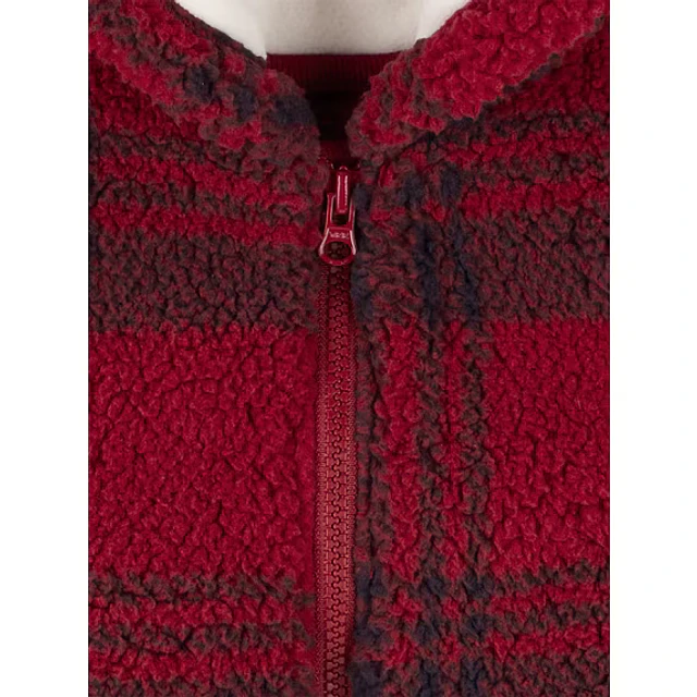 Carter's Child of Mine | Osito Sherpa Cuadrillé Rojo con Capucha