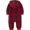 Carter's Child of Mine | Osito Sherpa Cuadrillé Rojo con Capucha