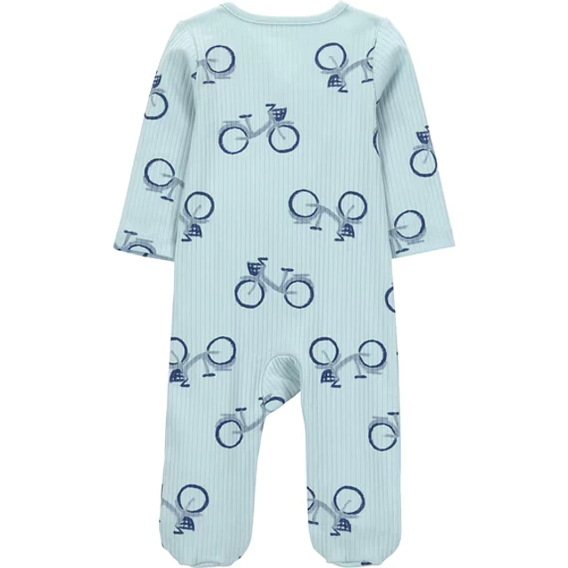 Carter's Child of Mine | Pijama Enterito Azul Bicicleta | 95% algodón