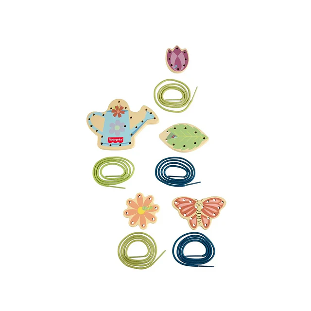 Fisher Price - Juguete de Madera Jardín para Pasar Cordones