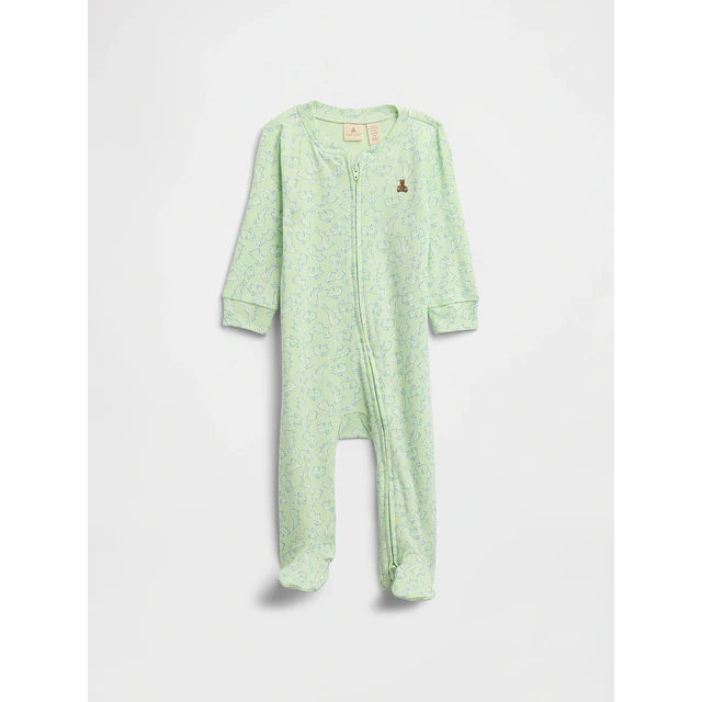 GAP - Pijama Enterito Conejito Verde- 100% Algodón