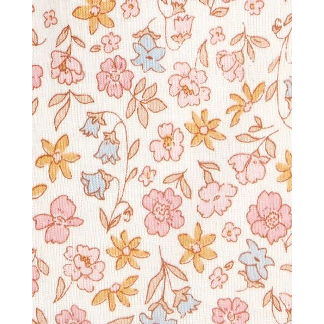 Carter's - Conjunto 3 Piezas Flores Rosado - 100% Algodón