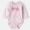 Carter's - Body Manga Larga Rayas Rosadas Little Bean - 100% Algodón