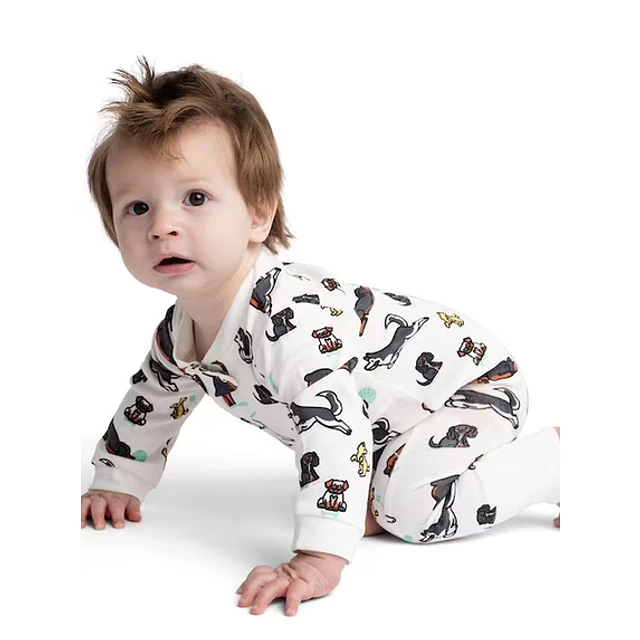 Monica + Andy - Pijama Enterito Perritos - 100% Algodón Orgánico