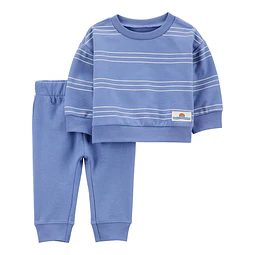Carter's Child of Mine - Conjunto Polerón + Jogger Rayas Azules