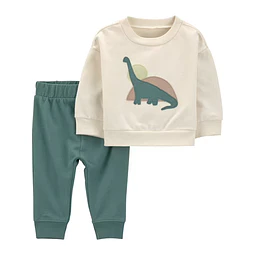 Carter's Child of Mine - Conjunto Polerón + Jogger Dinosaurio Verde