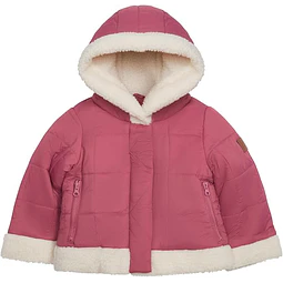 London Fog - Parka Acolchada Heavyweight Rosada con Sherpa