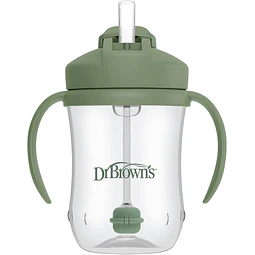 Dr. Brown's - Vaso Antiderrame con Bombilla Milestones - Verde