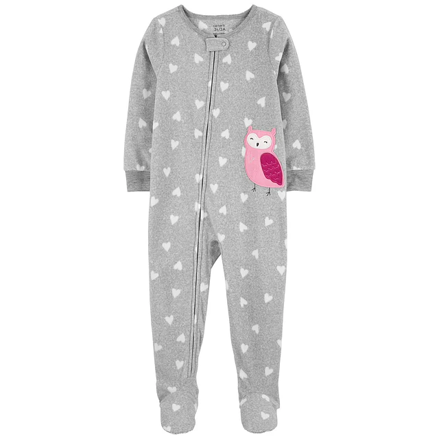 Carter's - Pijama Enterito de Polar - Búho Gris