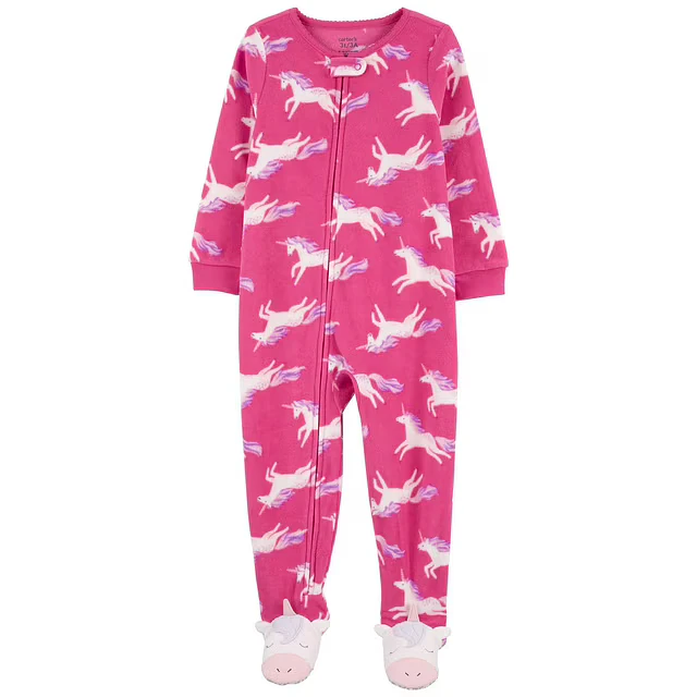 Carter's - Pijama Enterito de Polar - Unicornios Rosados