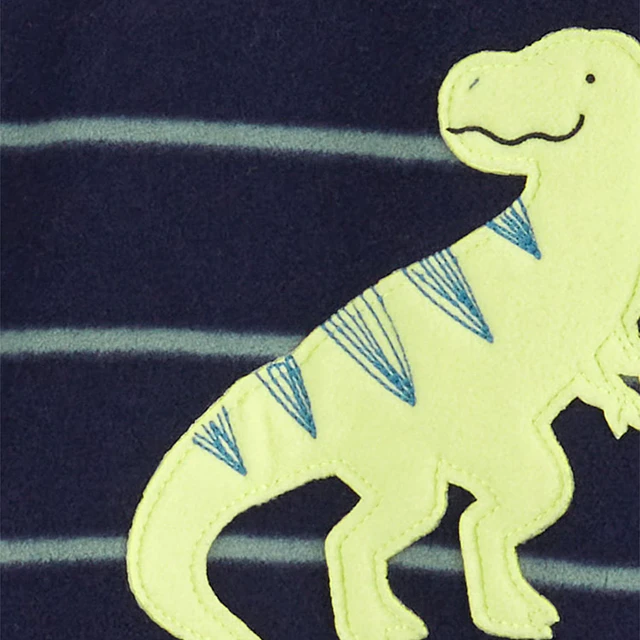 Carter's - Pijama Enterito de Polar - Dinosaurio Azul Marino