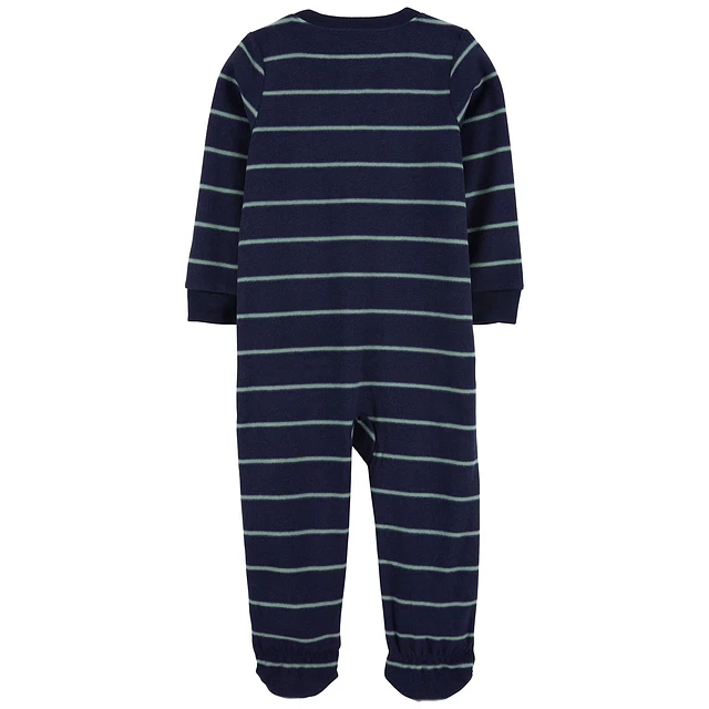 Carter's - Pijama Enterito de Polar - Dinosaurio Azul Marino