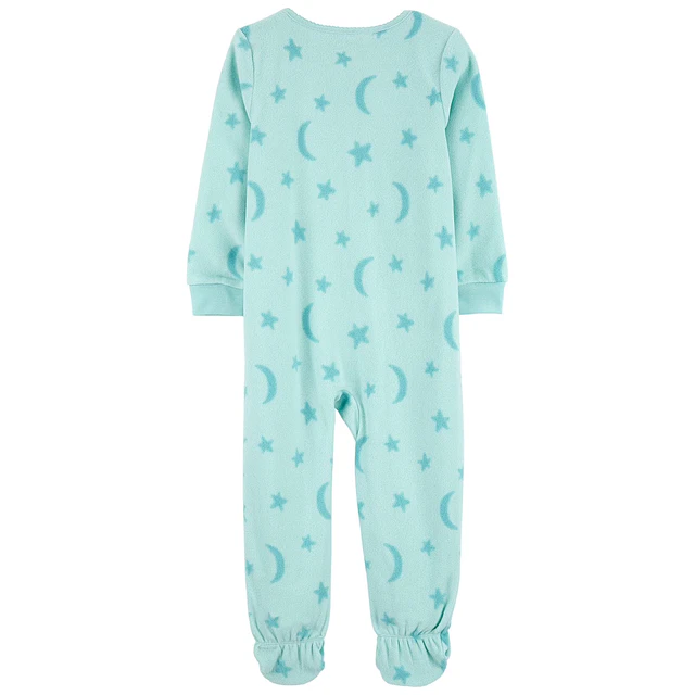 Carter's - Pijama Enterito de Polar - Vaca Celeste