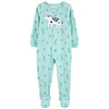 Carter's - Pijama Enterito de Polar - Vaca Celeste