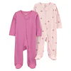 Carter's Child of Mine - Set 2 Pijamas Enteritos Rosado y Lila