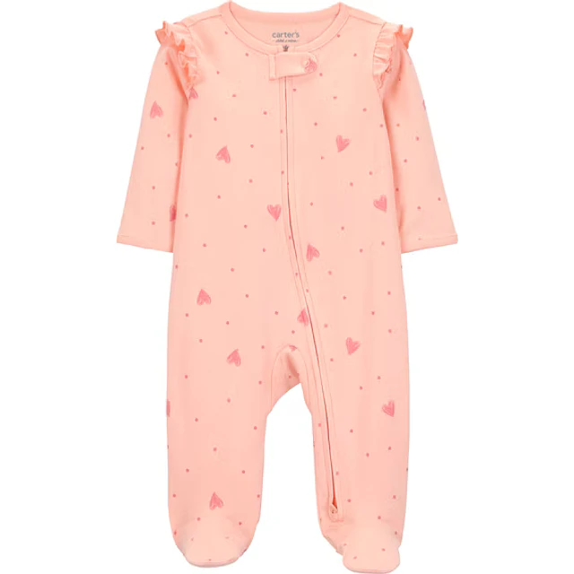 Carter's Child of Mine - Pijama Enterito - Corazones puntitos - 100% Algodón