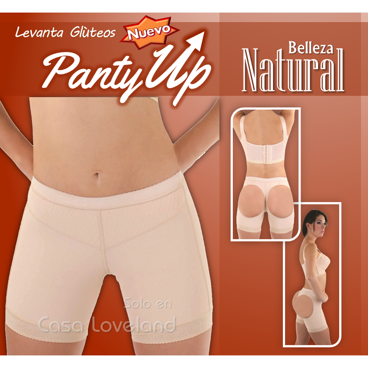 Panty Faja Bóxer Pierna Corta Levanta Glúteos Body Siluette 1600