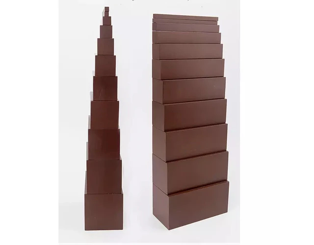 Escalera Montessori de madera café
