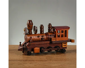 Tren de vapor estilo Industrial Retro de madera