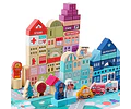 Ciudad de Bloques Montessori 100 piezas (el sueño de todo niño)