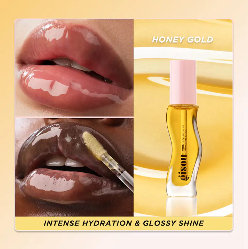 Honey Infused Hydrating Lip Oil- Honey gold 3