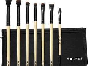 Morphe Earth To Babe 7-Piece Bamboo Eye Brush Set + Bag