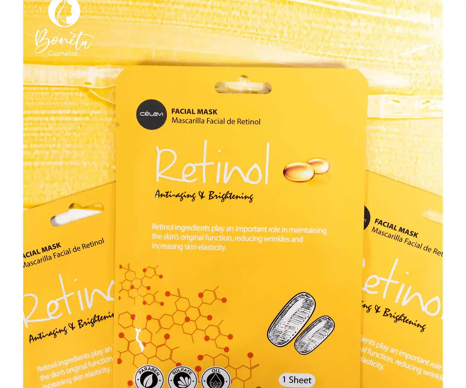 MASCARILLA FACIAL DE RETINOL ESSENCE FACIAL SHEET MASK - CELAVI 3