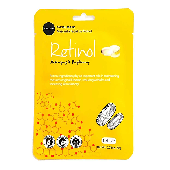 MASCARILLA FACIAL DE RETINOL ESSENCE FACIAL SHEET MASK - CELAVI 1