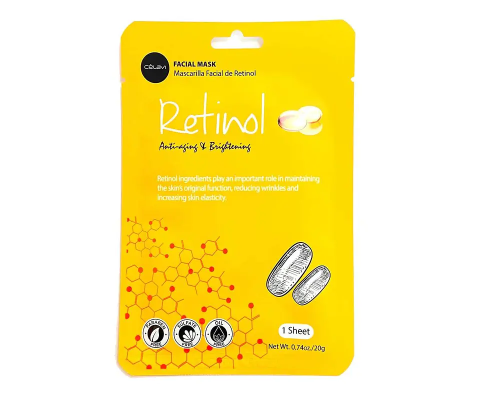 MASCARILLA FACIAL DE RETINOL ESSENCE FACIAL SHEET MASK - CELAVI 1