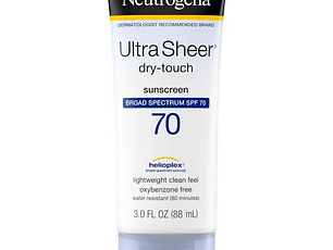 Ultra Sheer ® Dry-Touch sin oxibenzona, amplio espectro FPS 70