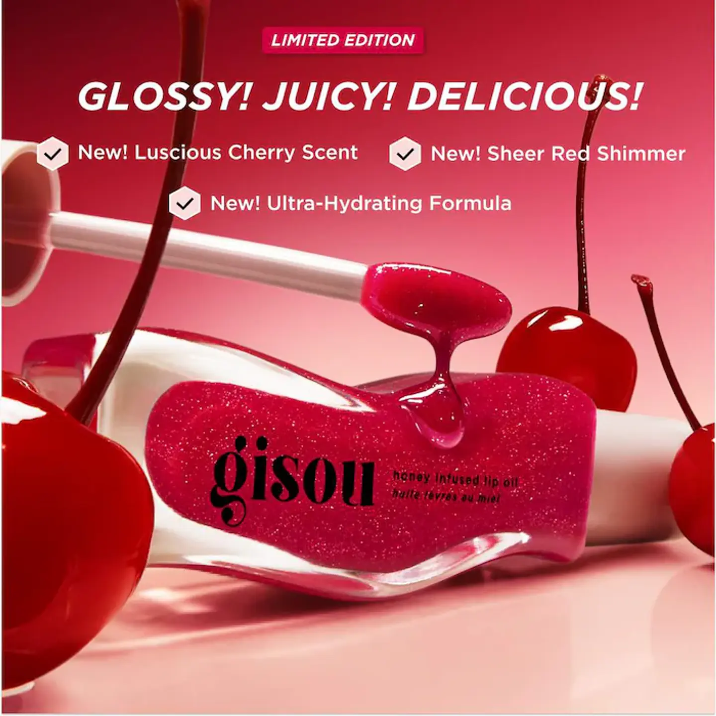 Honey Infused Hydrating Lip Oil- Cherry on the cake 4