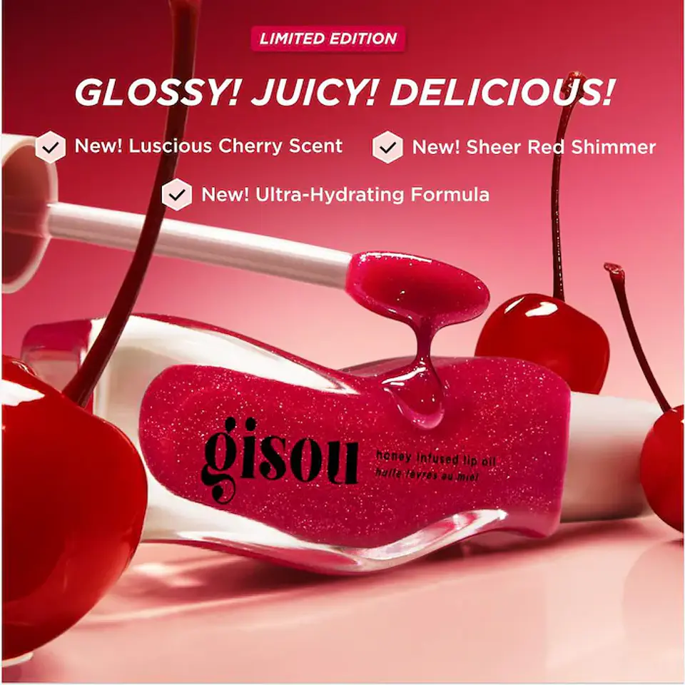 Honey Infused Hydrating Lip Oil- Cherry on the cake 4