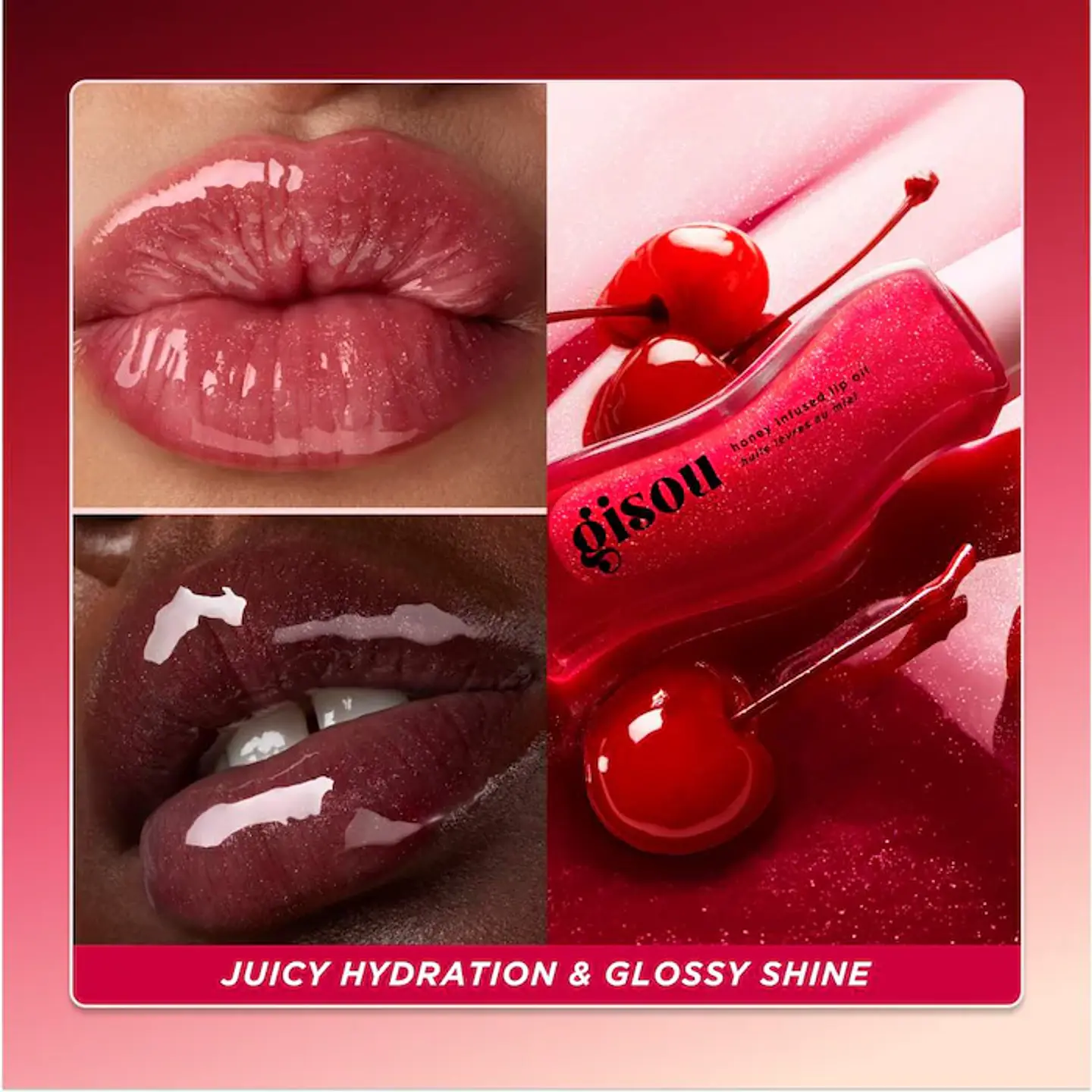 Honey Infused Hydrating Lip Oil- Cherry on the cake 2
