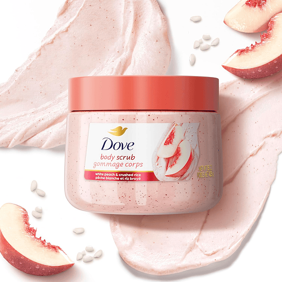 Dove exfoliante corporal White Peaches & Crushed Rice  4
