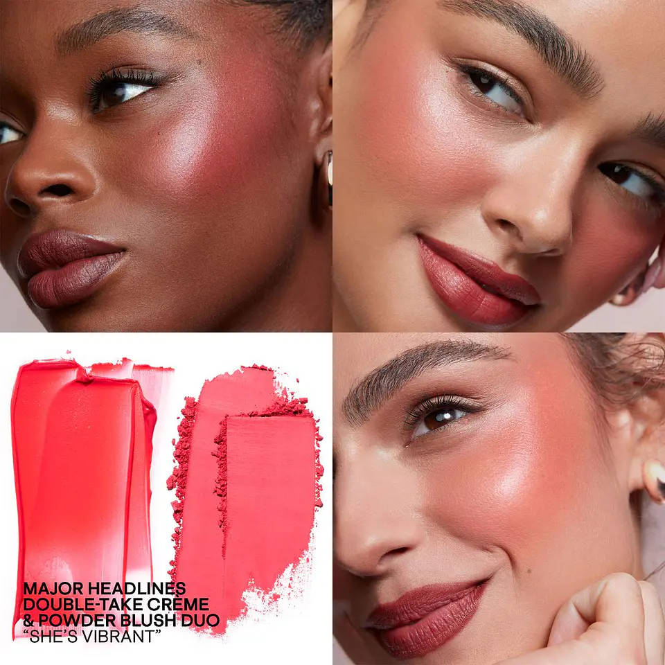 Major Headlines Double-Take Crème & Powder Blush Duo- She's Vibrant  3