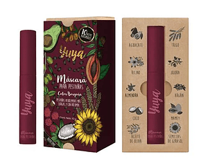 Máscara de pestañas 10 aceites naturales (Color borgoña) 