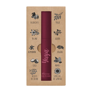 Máscara de pestañas 10 aceites naturales (Color borgoña)  3