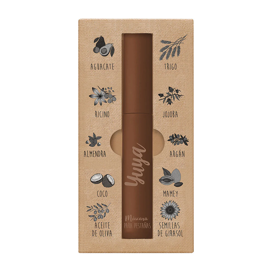 Máscara de pestañas 10 aceites naturales (Color café)  3