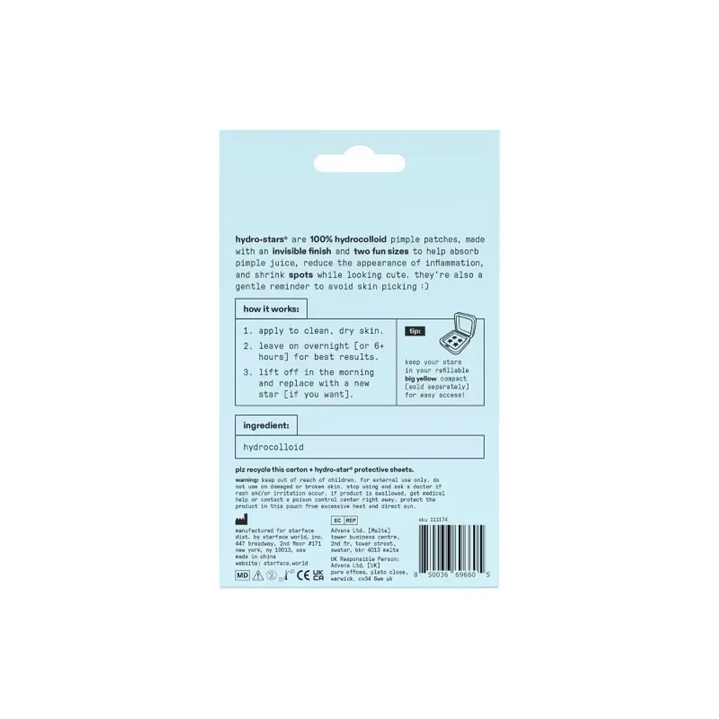 Starface - Hydro-Stars Clear Facial Pimple Patch Refill 32 piezas 3