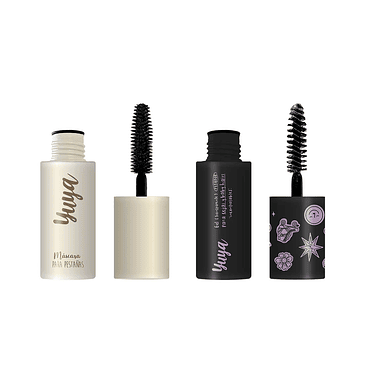 Set edición especial versión mini: Máscara para pestañas 10 aceites naturales negra + gel para cejas 3