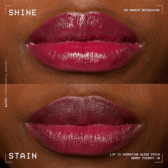 NYX Professional Makeup Lip IV Hydrating Gloss Stain, Berry Thirsty 4