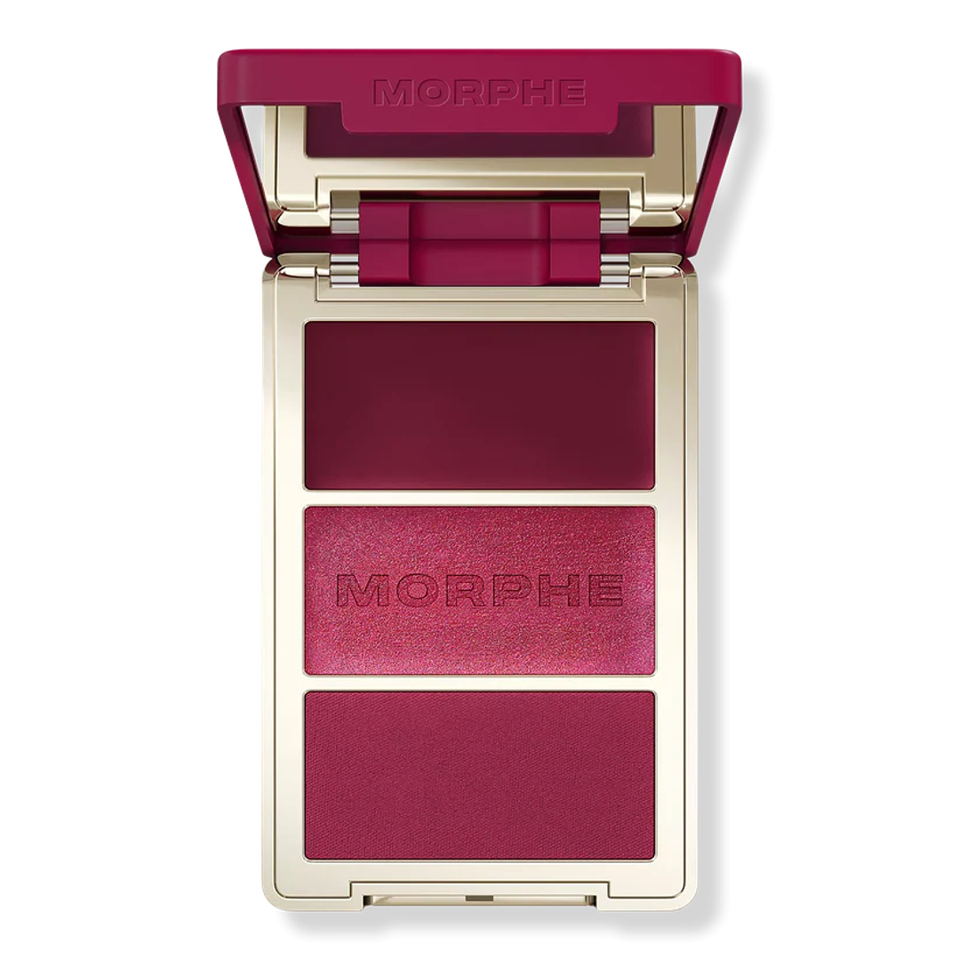 Morphe - Cheek Thrills Multi-Finish Face Trio - WINE & DINE 1