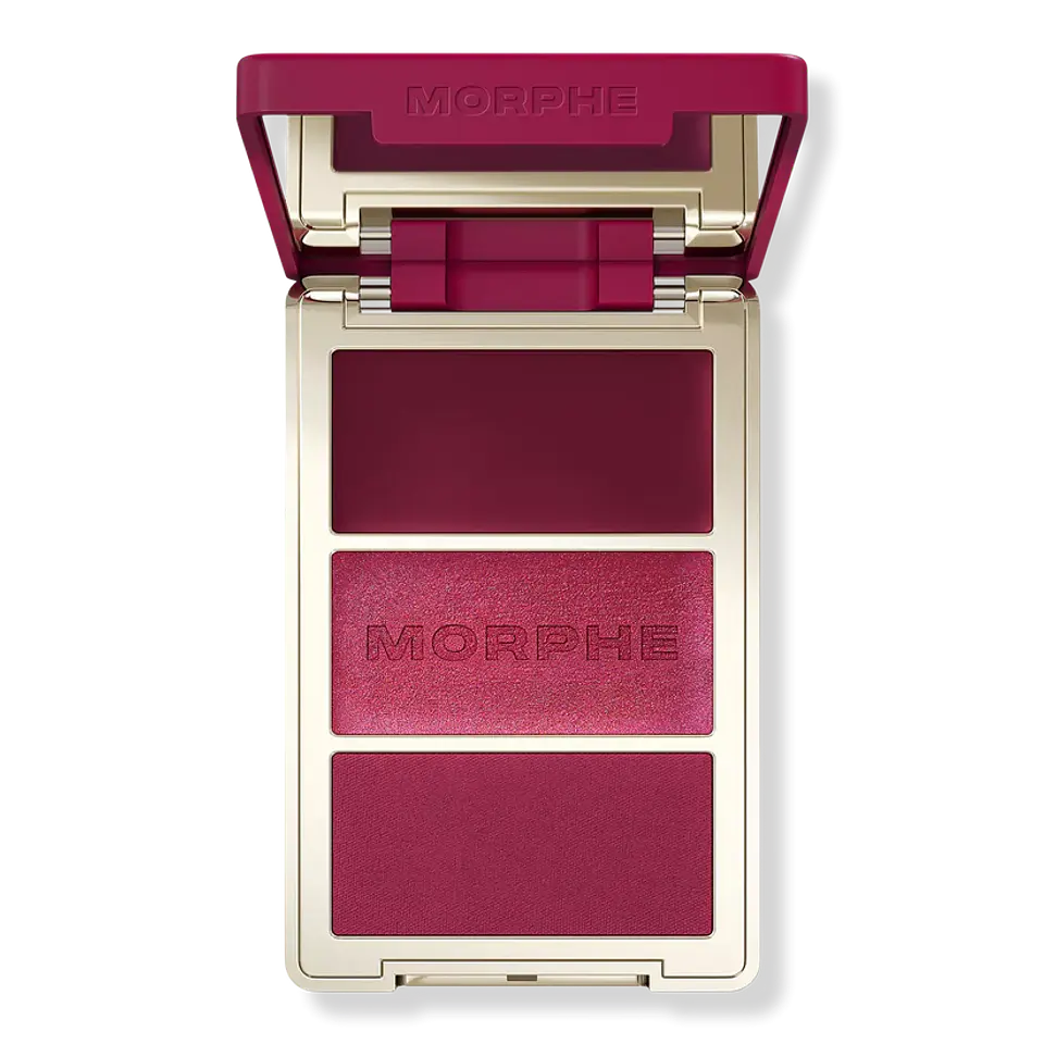 Morphe - Cheek Thrills Multi-Finish Face Trio - WINE & DINE 1