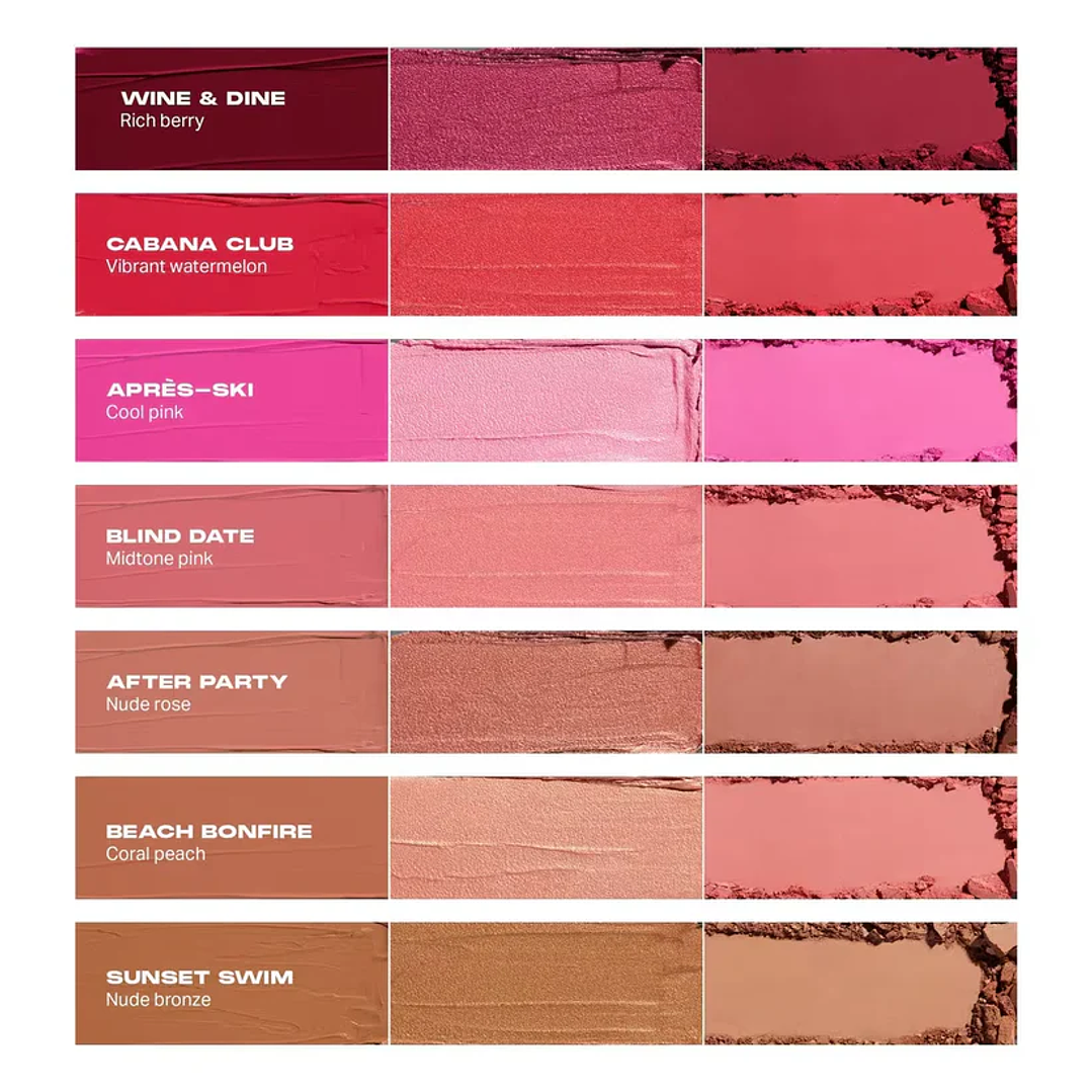 Morphe - Cheek Thrills Multi-Finish Face Trio - WINE & DINE 4