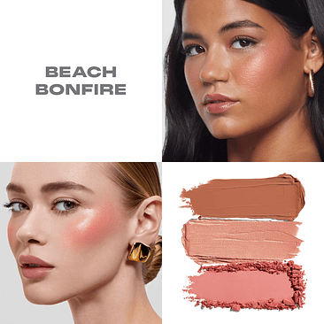 Morphe - Cheek Thrills Multi-Finish Face Trio- BEACH BONFIRE 3