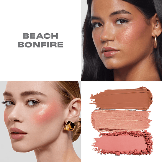 Morphe - Cheek Thrills Multi-Finish Face Trio- BEACH BONFIRE 3