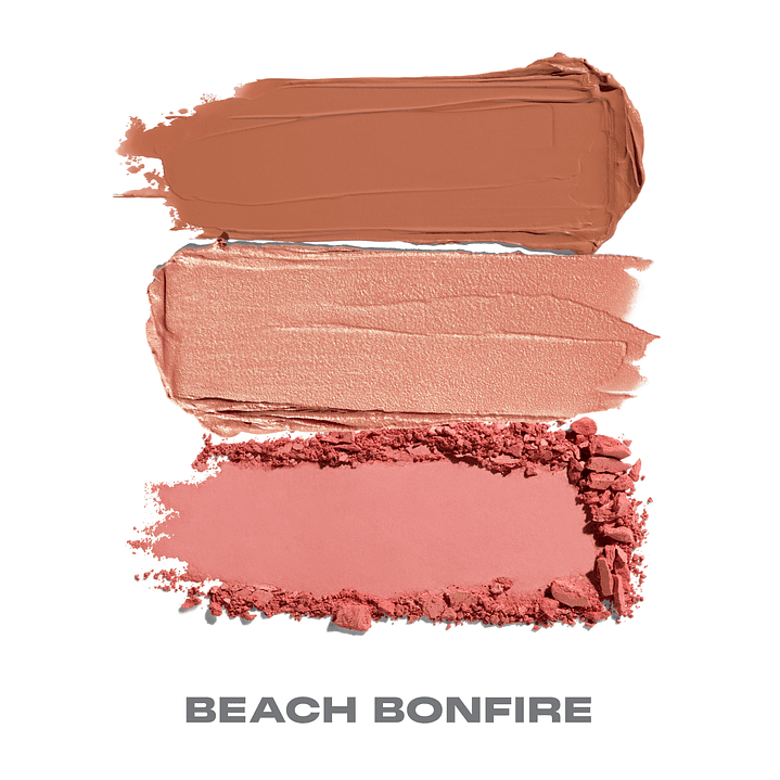 Morphe - Cheek Thrills Multi-Finish Face Trio- BEACH BONFIRE 2