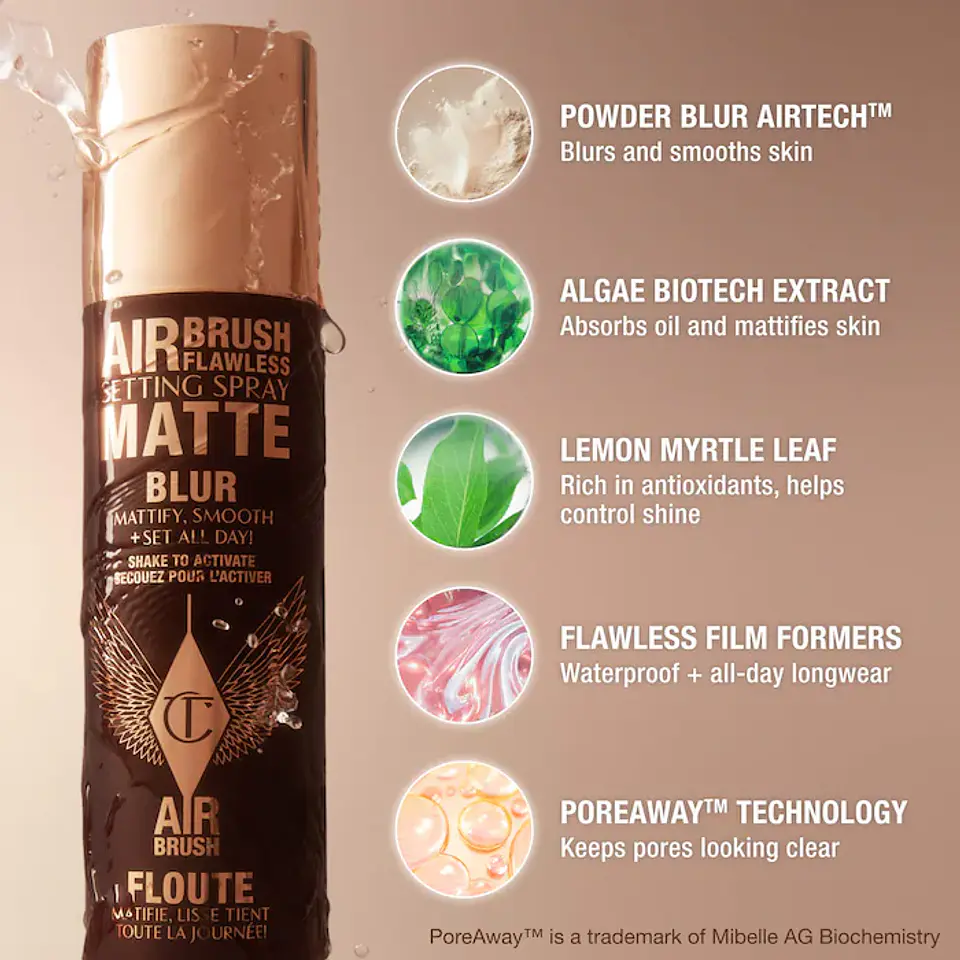 MINI Airbrush Flawless Matte Blurring & Waterproof Setting Spray 4