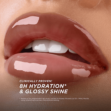 Honey Infused Lip Oil - Milky Mocha 2